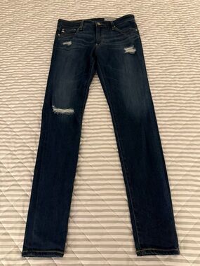 AG Adriano Goldschmied The Farrah High Rise Skinny Jeans Women’s 28R EUC Logo